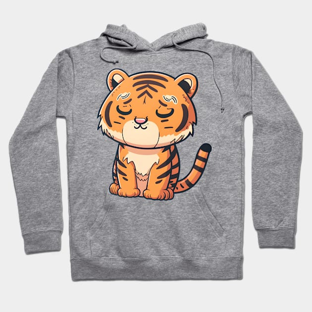 A little tiger very sure of himself, I would say very confident Hoodie by Cute Planet Earth Mini